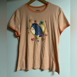 Disney Orange T-Shirt with Eeyore and Heart Design